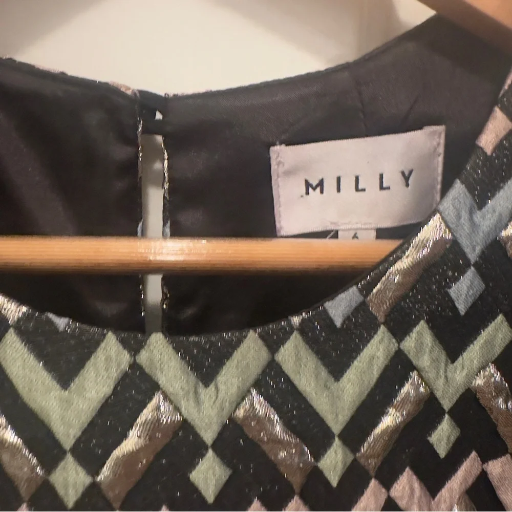Milly Multi Colored Chevron Mini Dress